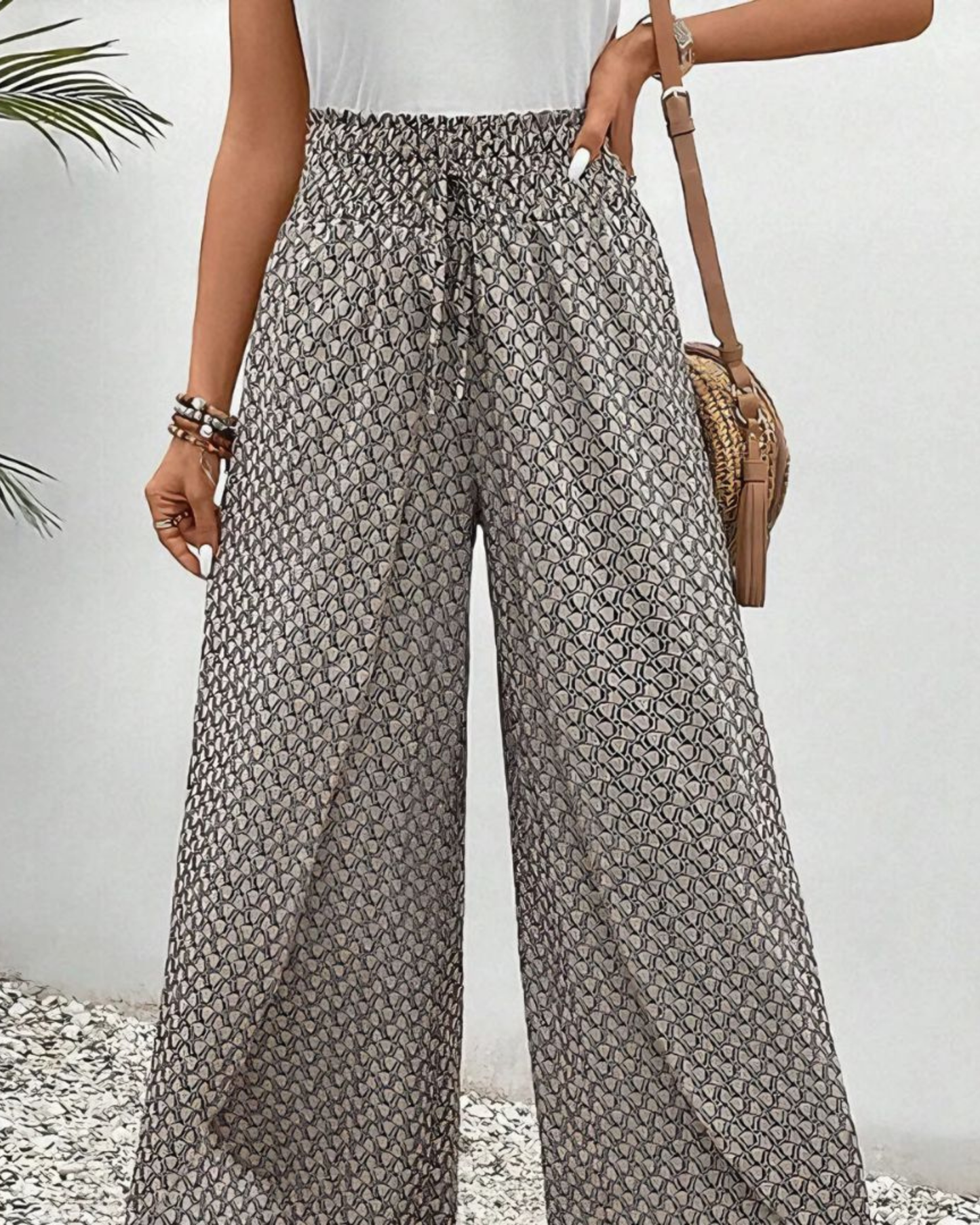 Sahara | Drift Printed Palazzo Trousers