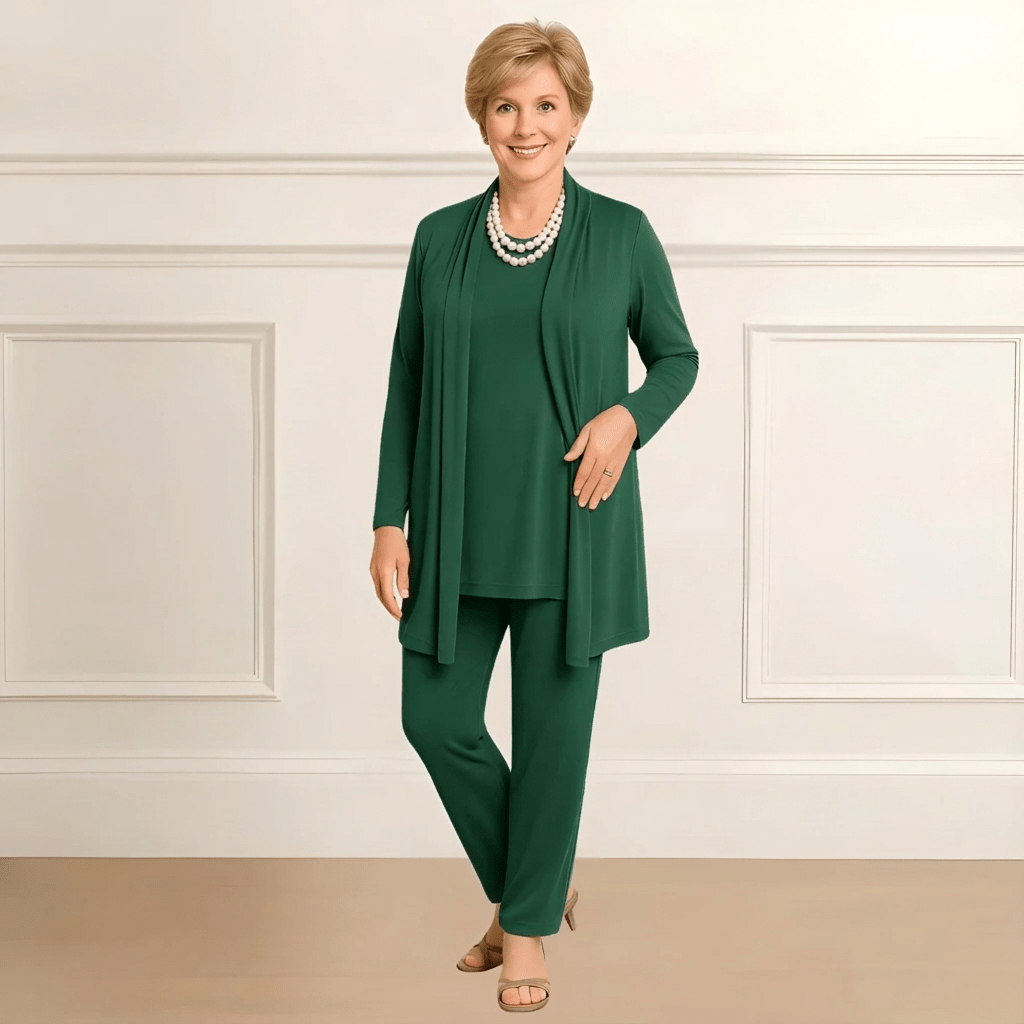 Rosy Cardigan, Top & Pants Set