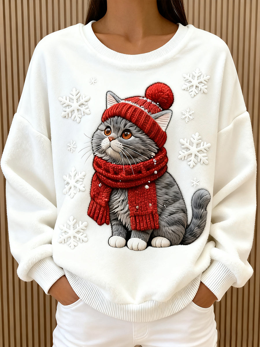 Isla – Women’s Festive Cat-Style Christmas Hoodie