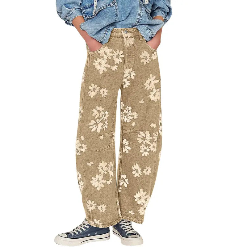 Isabella | Premium Art-Print Wide-Leg Jeans