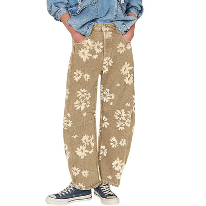 Isabella | Premium Art-Print Wide-Leg Jeans