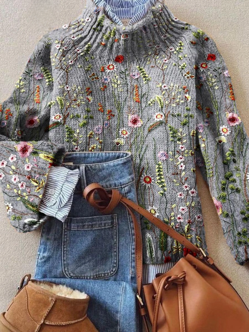 Abigail | Classic Vintage Floral Sweater