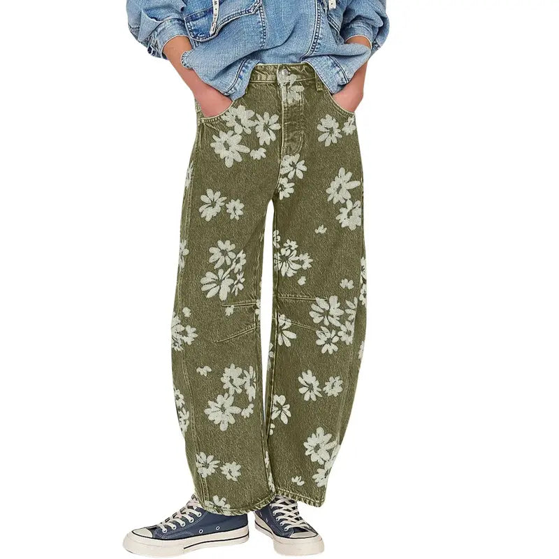 Isabella | Premium Art-Print Wide-Leg Jeans