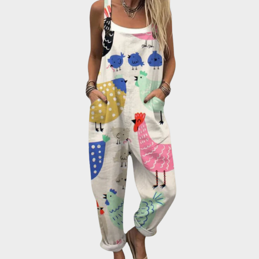 Grace - Comfortable Printed Overalls