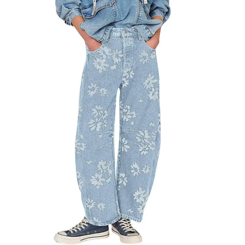 Isabella | Premium Art-Print Wide-Leg Jeans