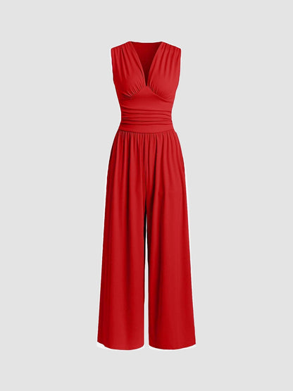 AMELIA | Elegant Sleeveless Wide-Leg Jumpsuit