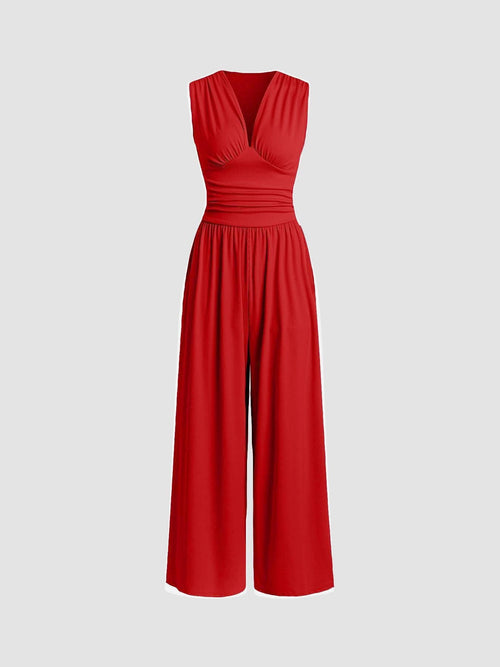AMELIA | Elegant Sleeveless Wide-Leg Jumpsuit