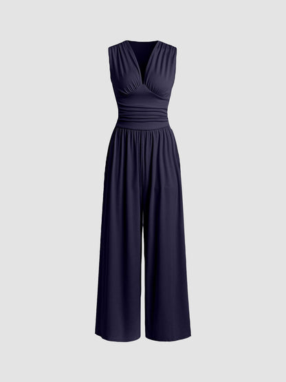 AMELIA | Elegant Sleeveless Wide-Leg Jumpsuit