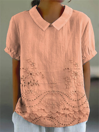 Lily | Embroidered Floral Shirt