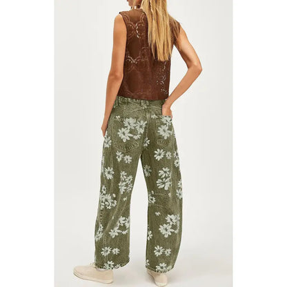 Isabella | Premium Art-Print Wide-Leg Jeans