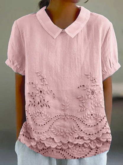 Lily | Embroidered Floral Shirt