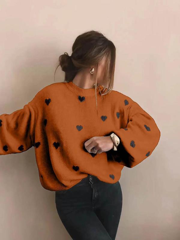 Amara | Premium Artisan Heart Knit Sweater