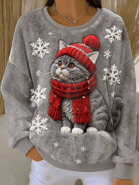 Isla – Women’s Festive Cat-Style Christmas Hoodie