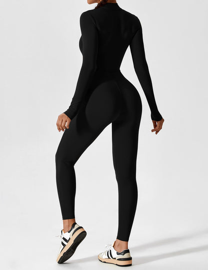 Amarie Co Long Sleeve Zipper Jumpsuit