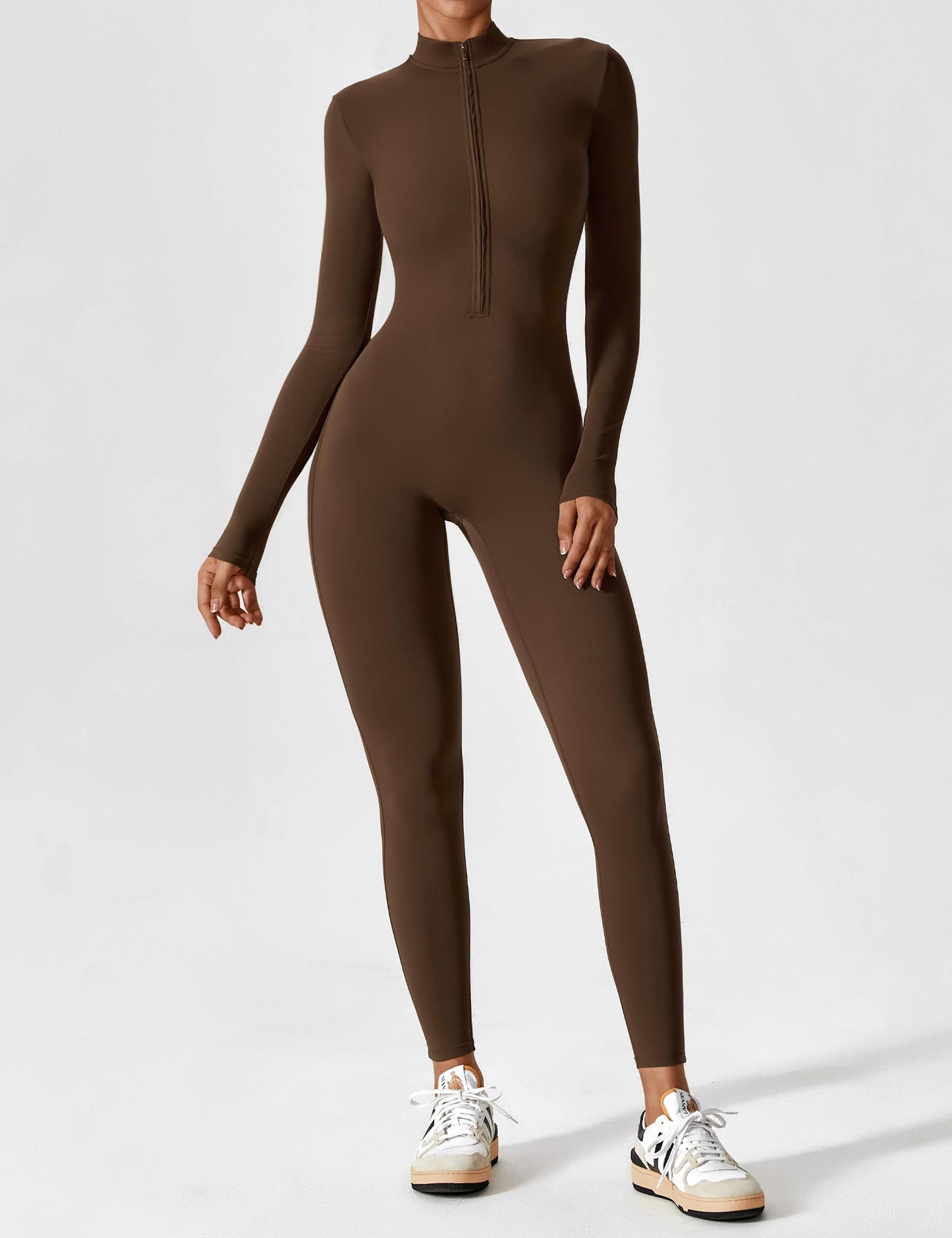 Amarie Co Long Sleeve Zipper Jumpsuit