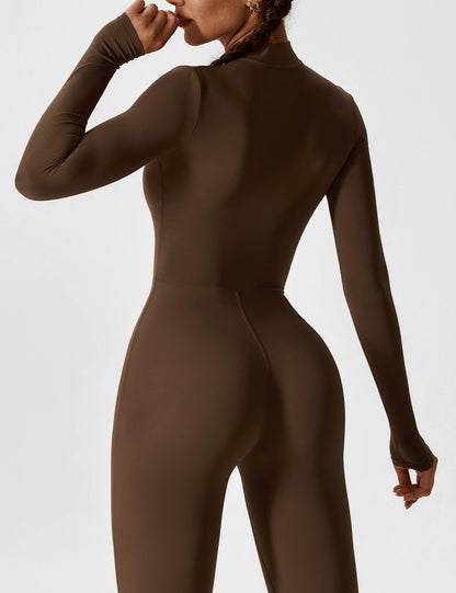 Amarie Co Long Sleeve Zipper Jumpsuit