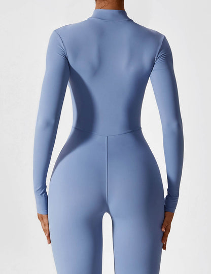 Amarie Co Long Sleeve Zipper Jumpsuit