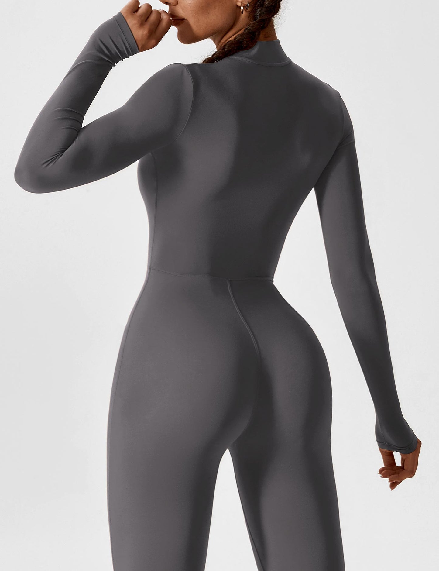 Amarie Co Long Sleeve Zipper Jumpsuit