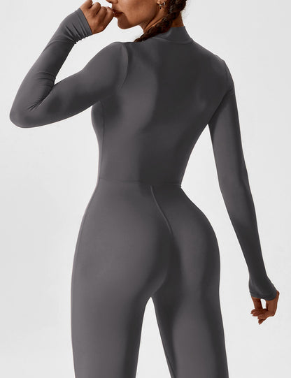 Amarie Co Long Sleeve Zipper Jumpsuit