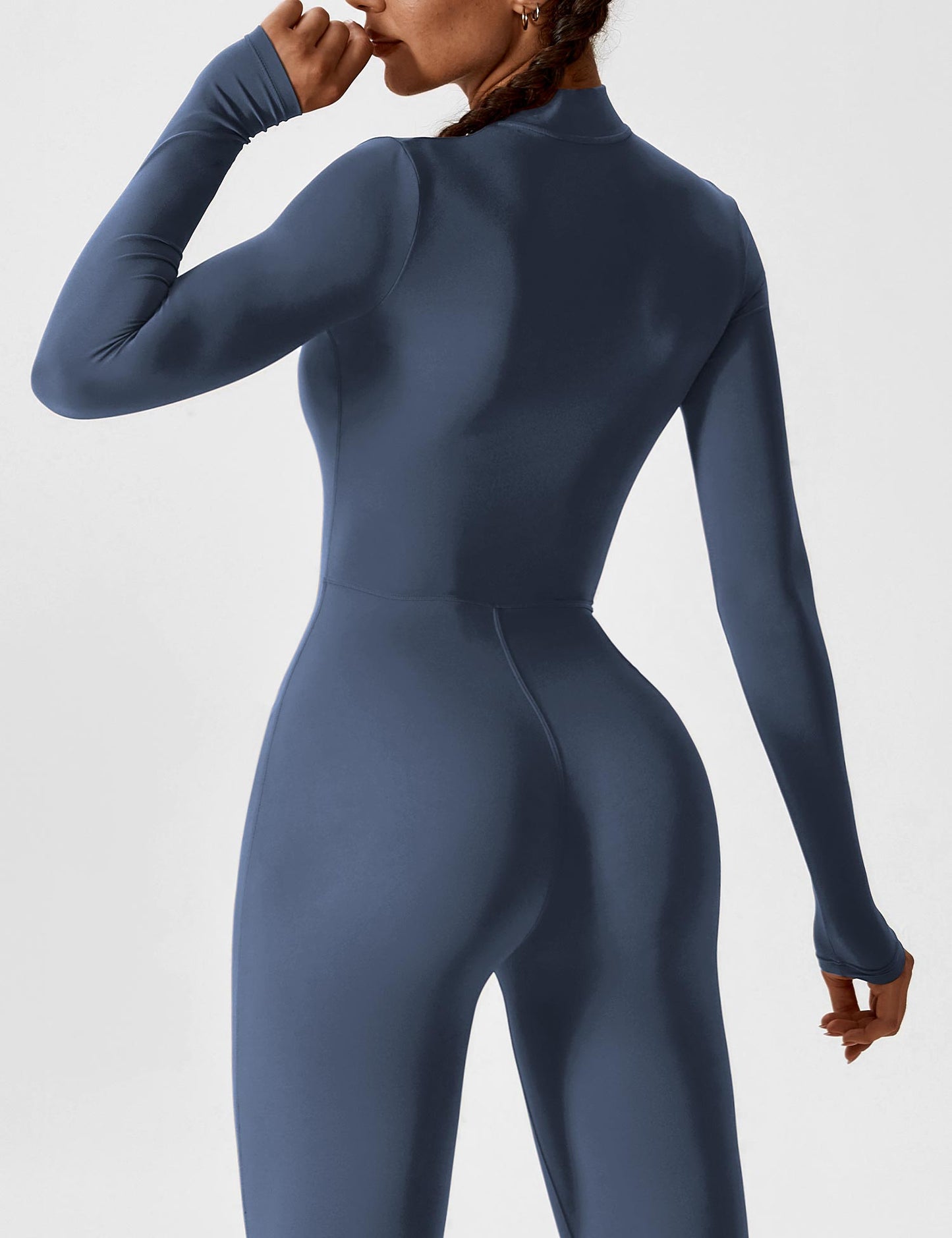 Amarie Co Long Sleeve Zipper Jumpsuit