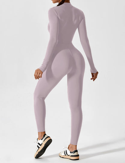 Amarie Co Long Sleeve Zipper Jumpsuit