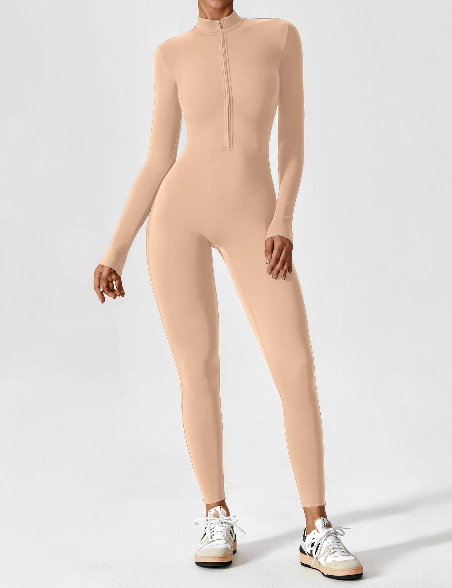 Amarie Co Long Sleeve Zipper Jumpsuit