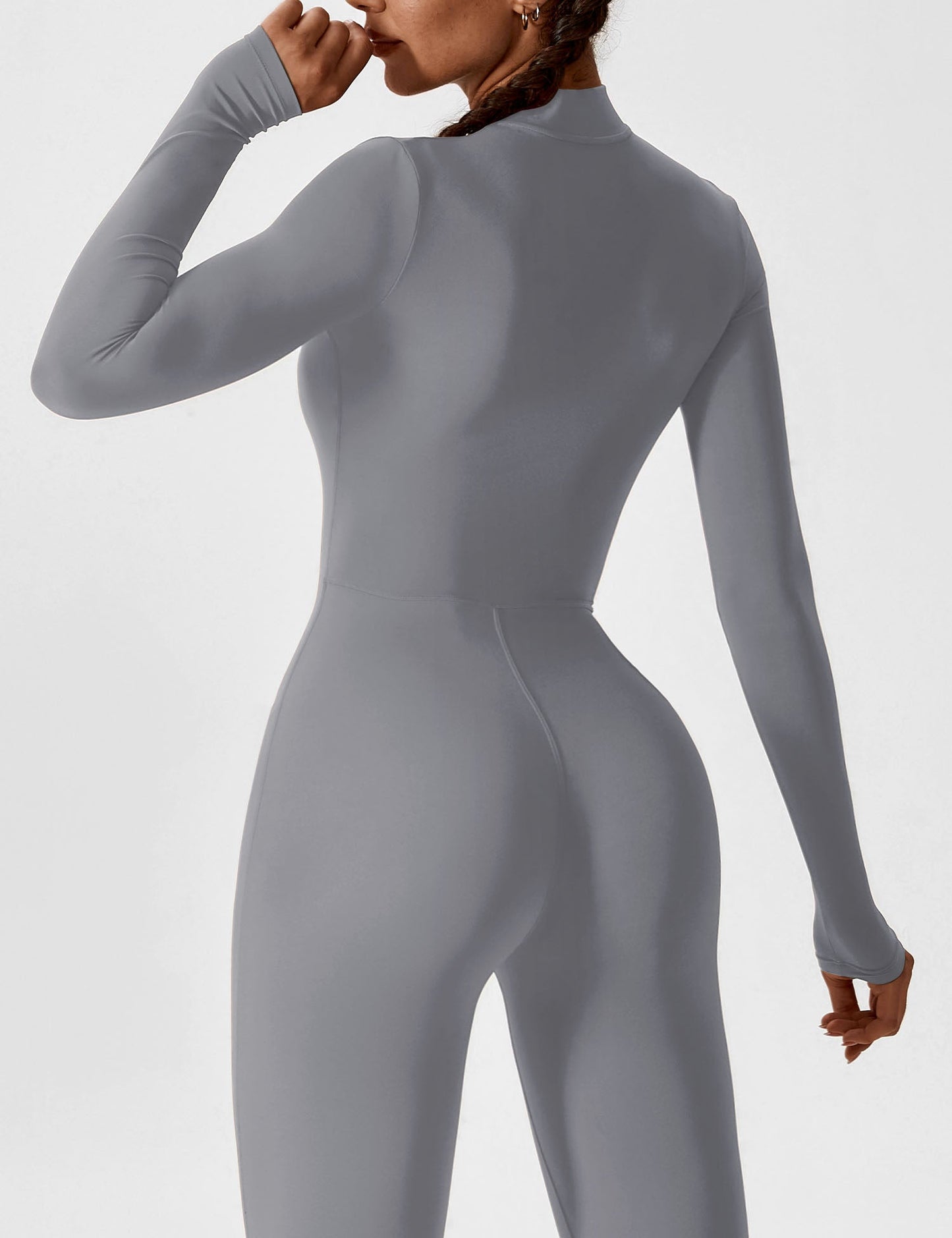 Amarie Co Long Sleeve Zipper Jumpsuit