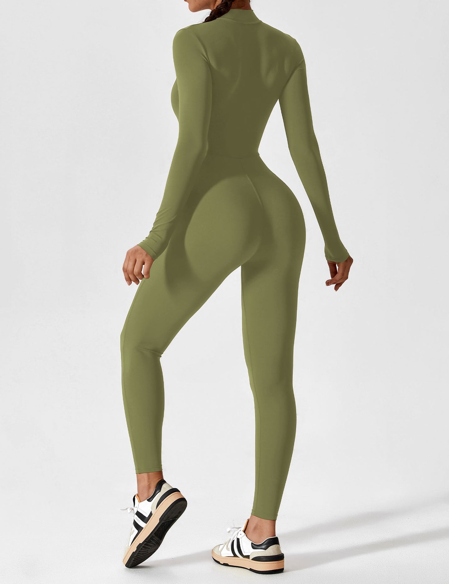 Amarie Co Long Sleeve Zipper Jumpsuit