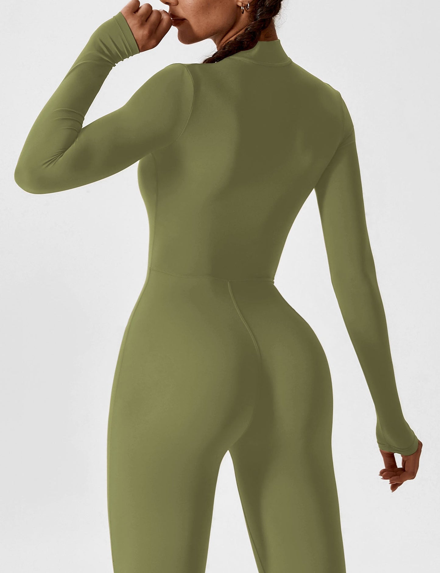 Amarie Co Long Sleeve Zipper Jumpsuit