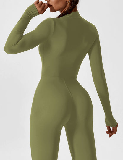 Amarie Co Long Sleeve Zipper Jumpsuit