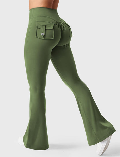 Brittany Flared Leggings with Pockets