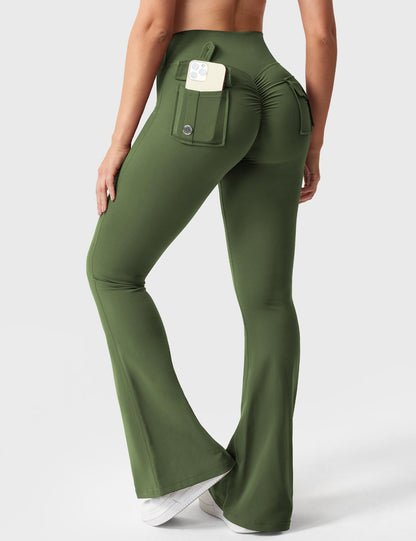 Brittany Flared Leggings with Pockets