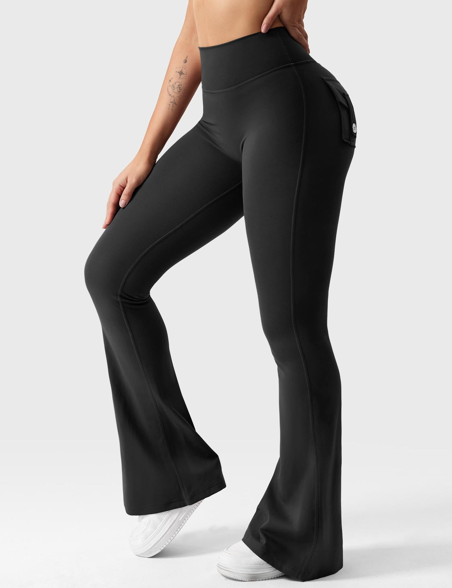 Brittany Flared Leggings with Pockets