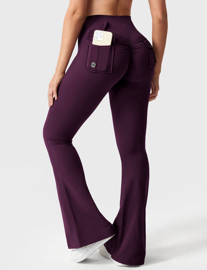 Brittany Flared Leggings with Pockets