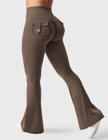 Brittany Flared Leggings with Pockets