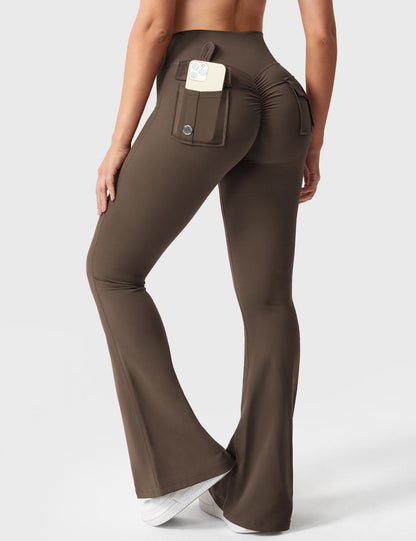 Brittany Flared Leggings with Pockets