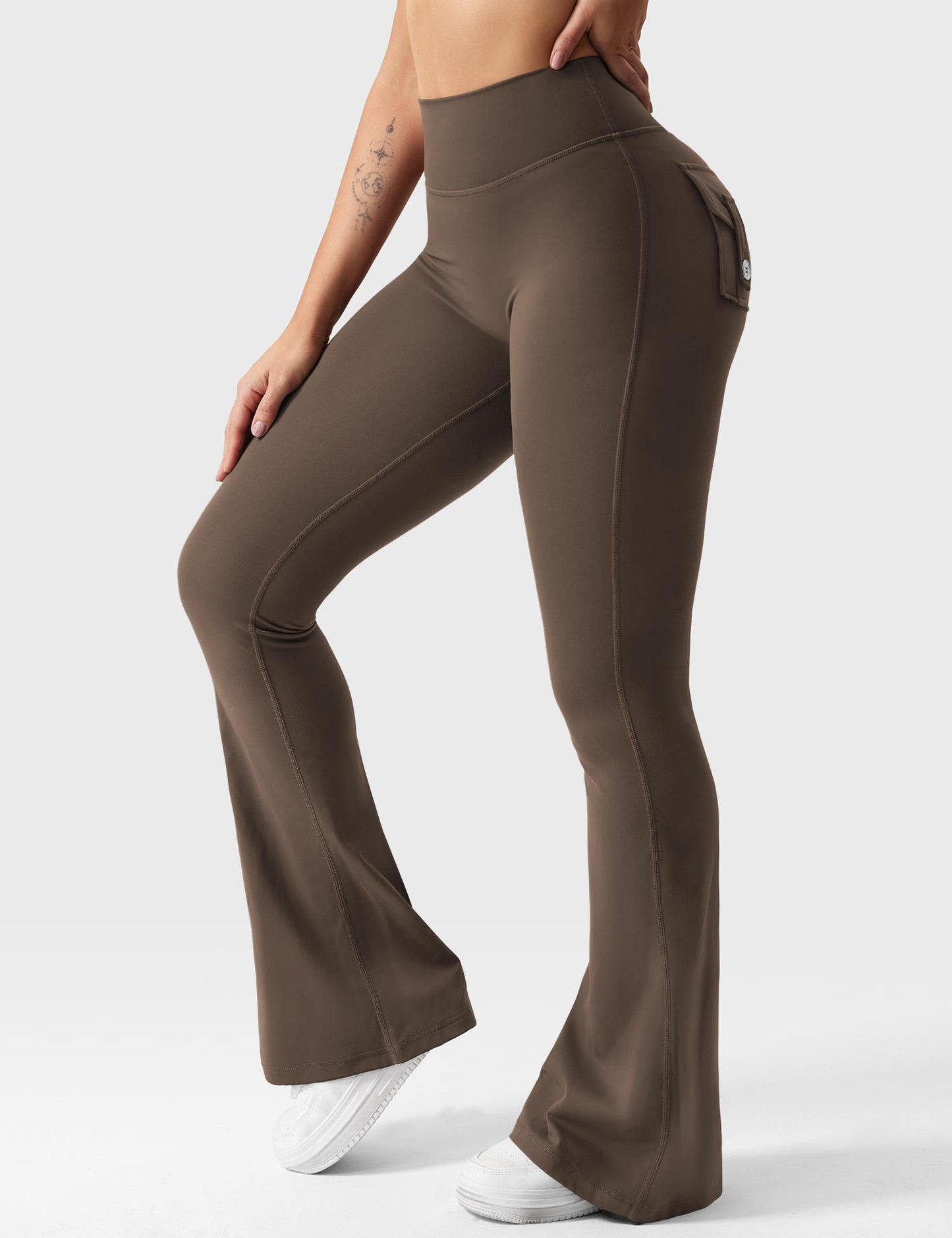 Brittany Flared Leggings with Pockets