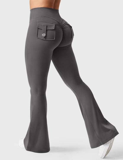 Brittany Flared Leggings with Pockets