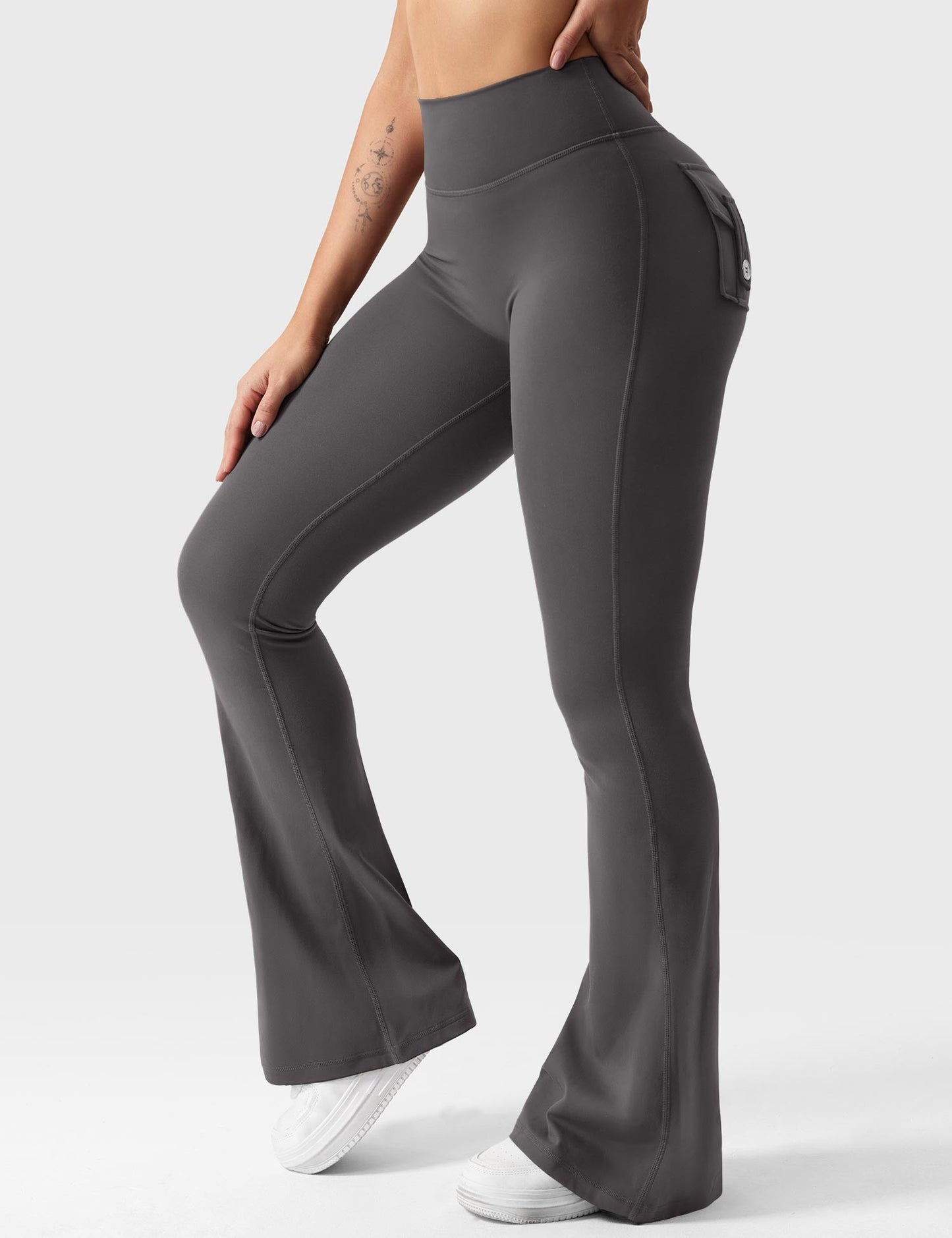 Brittany Flared Leggings with Pockets