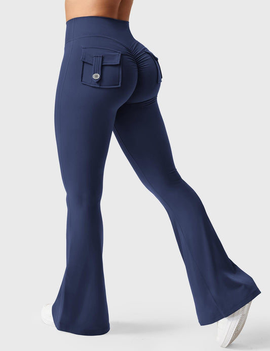 Brittany Flared Leggings with Pockets