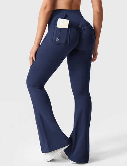 Brittany Flared Leggings with Pockets
