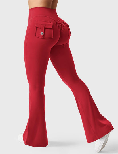 Brittany Flared Leggings with Pockets