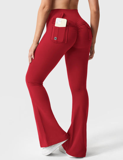 Brittany Flared Leggings with Pockets