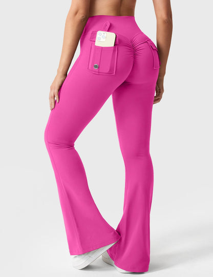 Brittany Flared Leggings with Pockets
