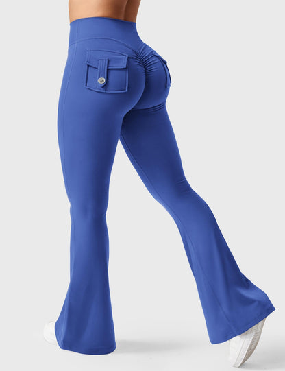 Brittany Flared Leggings with Pockets