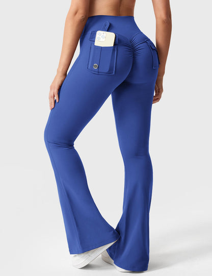 Brittany Flared Leggings with Pockets