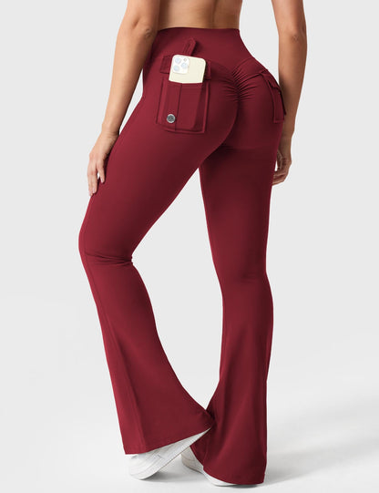 Brittany Flared Leggings with Pockets
