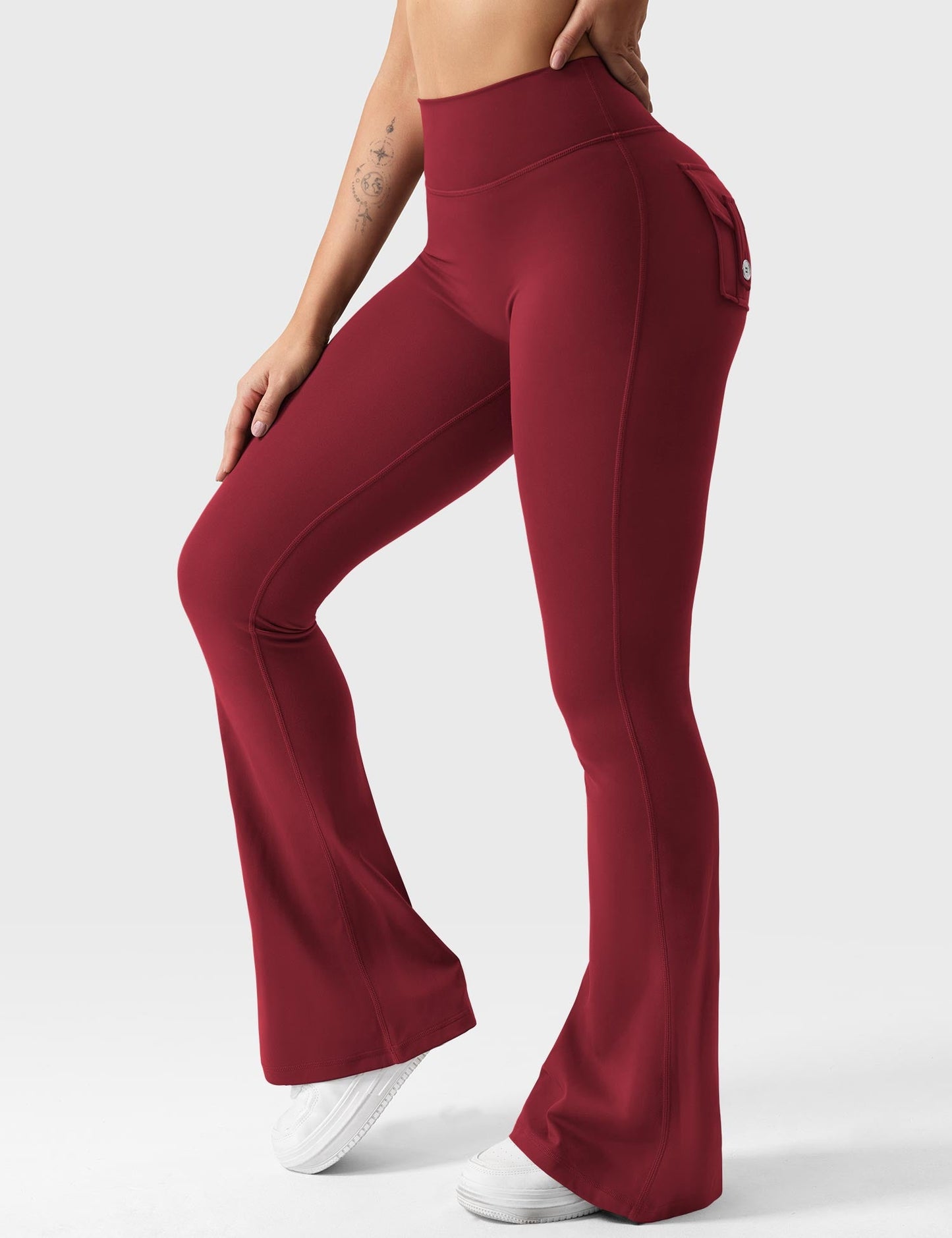 Brittany Flared Leggings with Pockets